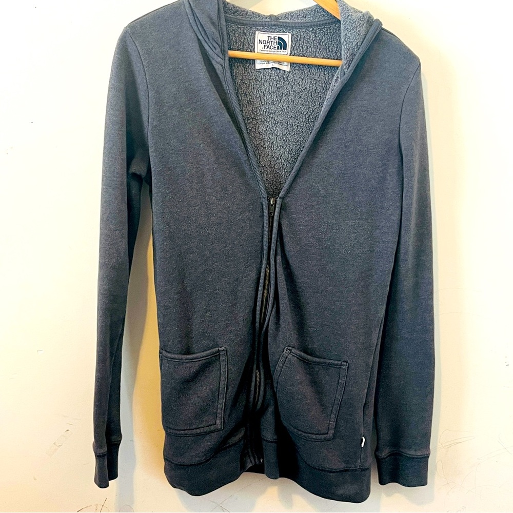 THE NORTH FACE | Women's Zip Up Hoodie Grey Size Large